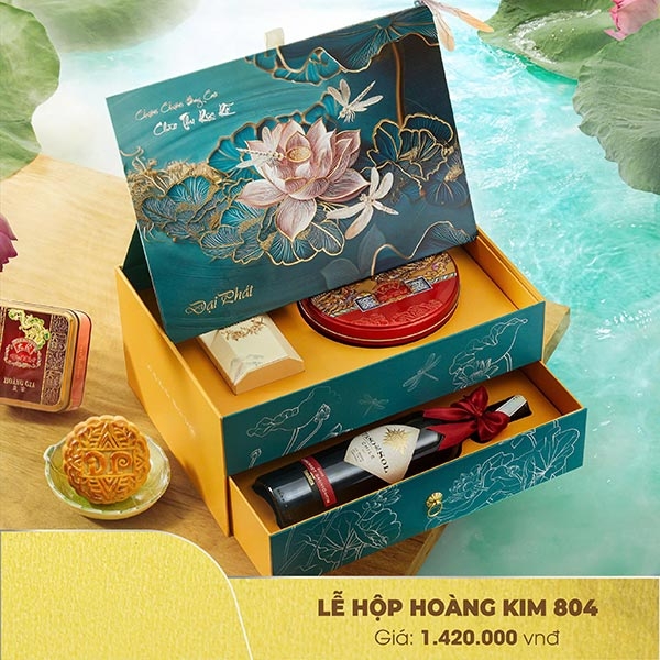 Bánh trung thu Đại Phát 2025- Lề Hộp Hoàng Kim 804