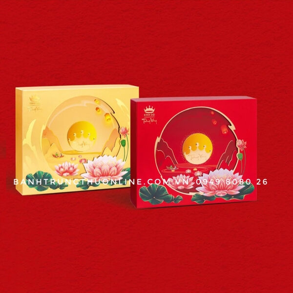 Bánh trung thu Kinh Đô 2024 - Trăng Vàng Hồng Ngọc An Thịnh (đỏ) / An Phú (vàng)