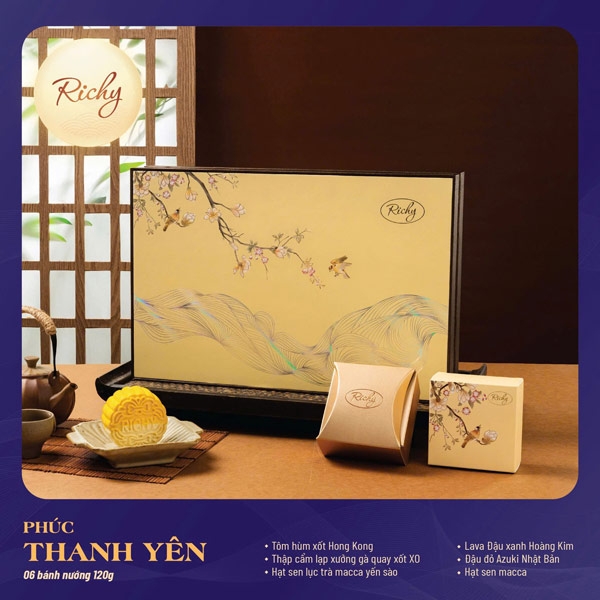 Bánh trung thu Richy 2025 - Phúc - Thanh Yên (Hộp 6 bánh)